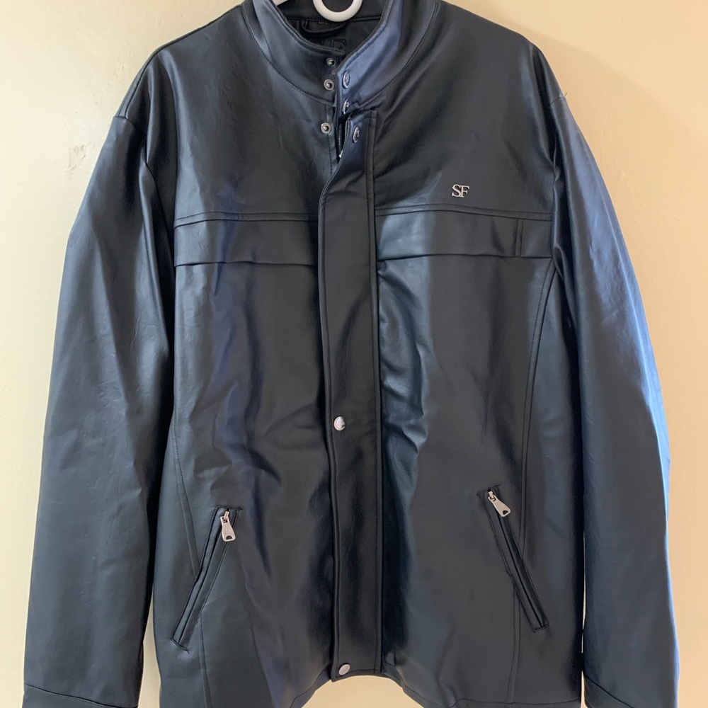 Leather jacket superlative fashion made in italy